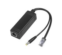 REVODATA POE Splitter with PoE Output and 12V DC Output, Pass-Through Power Over Ethernet, IEEE 802.3af/at, 10/100Mbps Ethernet, for IP Cameras, Wireless AP (PD3008)