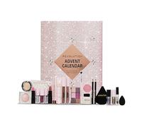 Revolution Beauty 24-Piece Holiday Beauty Advent Calendar, Makeup Gift Set with Lip Gloss, Nourishing Lip Masks, Brushes & Brow Gel, Vegan & Cruelty-Free