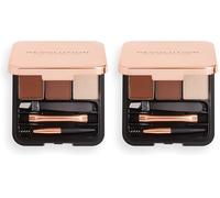 Revolution Beauty London, Brow Sculpt Kit, Medium, 3 Shades, 2.2g (Pack of 2)