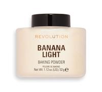 Revolution Beauty London, Loose Baking Powder, Prolongs Makeup Wear, Brightening Setting Powder, For Light Skin Tones, Banana Light, 32g