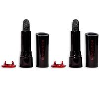 Revolution Beauty Truly Sinful Black Ring Lipstick, Halloween Lip Costume Makeup with Sparkling Glitter, Vegan & Cruelty-Free (Pack of 2)
