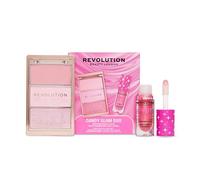 Revolution Candy Glam Duo, Pink Shimmer Lip Oil & Pink Highlight Palette | Includes A Shimmer Lip Oil & Highlight Palette, Gift for Her, Vegan & Cruelty-Free