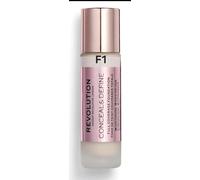 Revolution Conceal and Define Full Coverage Foundation Shade F1 23ml Seald