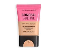 Revolution Conceal and Define Soft Matte Tube Foundation, Full Coverage Makeup, Even Skin Appearance & Control Shine, F5NW, 23ml