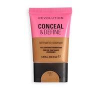 Revolution Conceal and Define Soft Matte Tube Foundation, Full Coverage Makeup, Even Skin Appearance & Control Shine, F12.7NC, 23ml