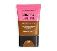 Revolution Conceal and Define Soft Matte Tube Foundation, Full Coverage Makeup, Even Skin Appearance & Control Shine, F14.2NW, 23ml