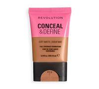 Revolution Conceal and Define Soft Matte Tube Foundation, Full Coverage Makeup, Even Skin Appearance & Control Shine, F11.5C, 23ml