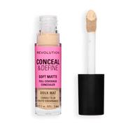 Revolution Conceal and Define Full Coverage Concealer, Lightweight Concealer for Dark Circles, Redness & Blemishes, Soft, Matte Finish, C0.3W, 3.4ml
