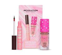 Revolution Day To Slay Lip Liner & Gloss Duo Gift Set, Nude & Candy Pink | Includes A Peel-Off Lip Liner Stain & Plumping Gloss, All-Day Slay Lips, Gift for Her, Vegan & Cruelty-Free