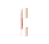 Makeup Revolution, Fluffy Brow Filter Duo, Brow Pencil & Eyebrow Gel, Available in 5 Shades, Dark Brown, 1pc