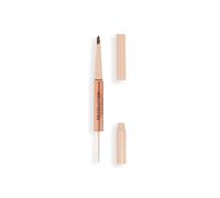 Makeup Revolution, Fluffy Brow Filter Duo, Brow Pencil & Eyebrow Gel, Available in 5 Shades, Medium Brown, 1pc