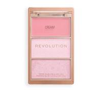 Revolution Highlight Icon Palette, Trio of Cream, Powder and Shimmer, Buildable Pigment to Highlight with Ease, Pink Posse, 2.8g