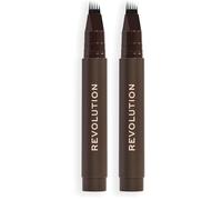 Revolution, Instant Brow Hair Pen, Precision Applicator for Hair-Like Strokes, Long-Lasting Eyebrow Pen, Dark Brown, Vegan & Cruelty-Free, 1.8ml (Pack of 2)