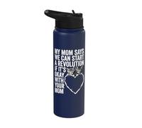 Revolution Kittens Heart Funny Mom Quote Stainless Steel Insulated Water Bottle