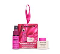 Revolution Mini Matte Fix Duo, Baking Powder & Fixing Spray | Includes 2 Mini Matte Must-Haves, Baking Powder & Fixing Spray, Gift for Her, Vegan & Cruelty-Free