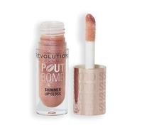 Pout Bomb Shimmer Lip Gloss Makeup Revolution Glimmer Nude One Size