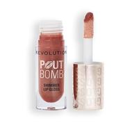 Pout Bomb Shimmer Lip Gloss Makeup Revolution Nude Glow One Size