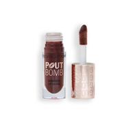 Revolution, Pout Bomb Shimmer Gloss, High-Shine Lip Gloss & Shimmer for Glossy Lips with Hyaluronic Acid & Sweet Vanilla Scent, Chocolate Sparkle, 4.5ml