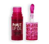 Revolution, Pout Lip Oil, Nourishing Tinted Lip Oil, High Shine, Non-Sticky Finish, Vegan & Cruelty-Free, Cherry Red, 4ml