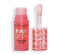 Revolution, Pout Lip Oil, Nourishing Tinted Lip Oil, High Shine, Non-Sticky Finish, Vegan & Cruelty-Free, Juicy Peach, 4ml