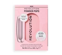 Revolution Powder Pops, Powder Compact, Blurs Skin & Controls Shine, Acai Berry & Hyaluronic Acid, Includes Case & Pop Socket, Vegan & Cruelty-Free, Rose, 5g