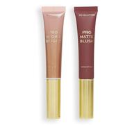 Revolution Pro, Blush Duo, Matte Or Glowy Finish, Highly-Pigmented & Blendable Blush With Sponge Applicator, Vegan & Cruelty-Free, Golden, 12 & 15ml