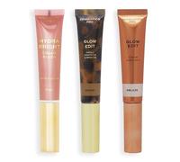 Cream Face Wand Trio, Cream Contour, Blush & Highlighter Makeup Set, Vegan & Cruelty-Free, Medium, 1x12ml, 2x15ml