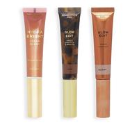 Cream Face Wand Trio, Cream Contour, Blush And Highlighter Makeup Set, Vegan And Cruelty-Free, Dark, 1x12ml, 2x15ml