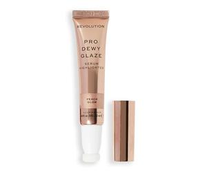 Revolution Pro, Dewy Glaze Serum Highlighter, Lightweight & Blendable, Illuminating Formula, Peach Glow, 12ml