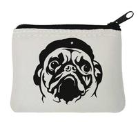 Revolution Pug Cute Che Guevara Parody Neoprene Coin Purse Pouch 10x11cm White
