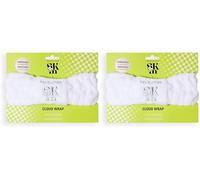 Revolution Skin Microfibre Skincare Headband White, For Face Washing & Makeup Application, Ultra-Soft (Pack of 2)
