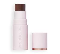 Revolution Skin Silk Bronzer Stick, Dark Cocoa | Buildable Color for Ch ye, & Lip, Cream-to-Powder Formula, Vegan & Cruelty-Free, 4.5g
