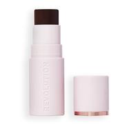 Revolution Skin Silk Bronzer Stick, Deep Mocha | Buildable Color for Ch ye, & Lip, Cream-to-Powder Formula, Vegan & Cruelty-Free, 4.5g