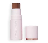 Revolution Skin Silk Bronzer Stick, Tan Carmel | Buildable Color for Ch ye, & Lip, Cream-to-Powder Formula, Vegan & Cruelty-Free, 4.5g