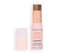 Revolution Skin Silk Glow Tint Sheer Foundation Stick, For Luminous Skin, Banish Blemishes & Smooth Fine Lines, Shade Dark Neutral Cool, 8g