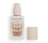 Revolution Skin Silk Radiant Satin Serum Foundation, F12.5C Tan Skin Tones | Buildable Coverage, Hydrating Hyaluronic Acid for a Natural Finish, Vegan & Cruelty-Free, 23ml