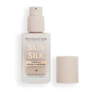 Revolution Skin Silk Radiant Satin Serum Foundation, F4C Light Skin Tones | Buildable Coverage, Hydrating Hyaluronic Acid for a Natural Finish, Vegan & Cruelty-Free, 23ml