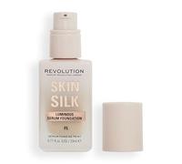 Revolution Skin Silk Radiant Satin Serum Foundation, F5NW Light Skin Tones | Buildable Coverage, Hydrating Hyaluronic Acid for a Natural Finish, Vegan & Cruelty-Free, 23ml