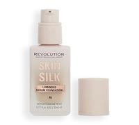 Revolution Skin Silk Radiant Satin Serum Foundation, F6N Light Skin Tones | Buildable Coverage, Hydrating Hyaluronic Acid for a Natural Finish, Vegan & Cruelty-Free, 23ml