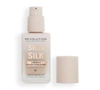 Revolution Skin Silk Radiant Satin Serum Foundation, F7NC Light Skin Tones | Buildable Coverage, Hydrating Hyaluronic Acid for a Natural Finish, Vegan & Cruelty-Free, 23ml