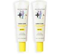 Revolution Skin, Sunray Glow Daily Protection Sunscreen SPF 50+, Lightweight, Non-Greasy Formula with Vitamin C, Face Sun Cream, Vegan & Cruelty-Free, 50ml (Pack of 2)