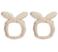 Revolution Skincare Hair-Tie Headband, Ultra-Soft, Multi-Use Bunny Ears Headband, Keep Hair Out Of Your Face (Pack of 2)