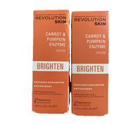 Revolution Skincare London Carrot&Pumpkin Enzyme Serum,illuminates Skin 30ml X 2