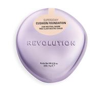 Revolution Superdewy Cushion Foundation, Lightweight Buildable Coverage, Dewy Hydrated Finish for Flawless Glowing Complexion, Fair Warm, 9g