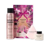 Revolution Superstar Bake & Set, Superfix Fixing Spray & Translucent Loose Baking Powder with Makeup Puff, Long-Lasting Makeup Look, Vegan & Cruelty-Free
