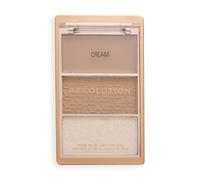 Revolution The Bronze Icon, Highly Pigmented Bronzer Makeup Palette, Infused with Hyaluronic Acid for Glowing, Hydrated Skin, Divine Fair, 10g