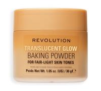 Revolution Translucent Glow Loose Baking Powder, Setting Powder Infused with Shimmer for Glowing Complexion, No Caking, Fair to Light, 30g