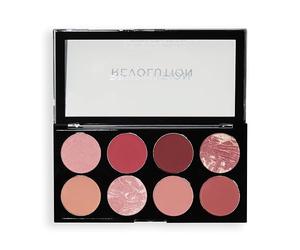 Revolution, Ultra Blush Palette, 8 Pigmented Shimmer & Matte Makeup Shades, Blendable Powder Blush Formula, Vegan & Cruelty-Free, Sunset Burst, 1.6g