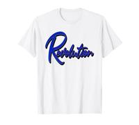 Revolution - Unique Blue Graphic Text Effect Designed T-Shirt