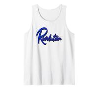 Revolution - Unique Blue Graphic Text Effect Designed Tank Top